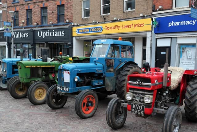 Other makes of tractor were on show in the Market Place.
