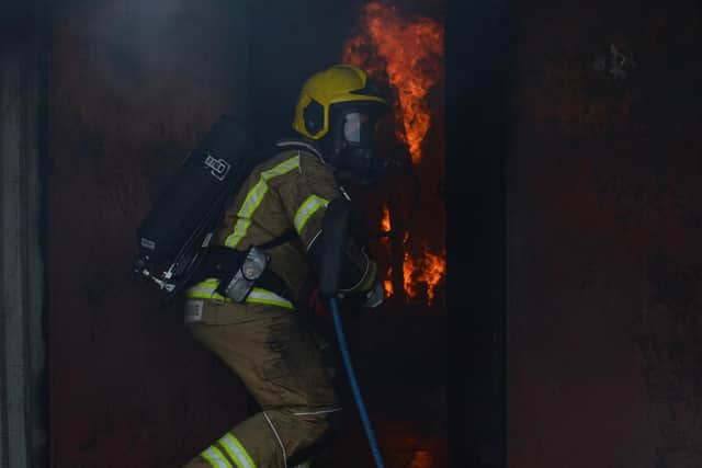 Firefighters showed off the new Coldcut Cobra, which can cut through walls.