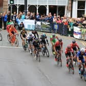 The Tour races through Worksop in 2017. Picture by Chris Etchells.