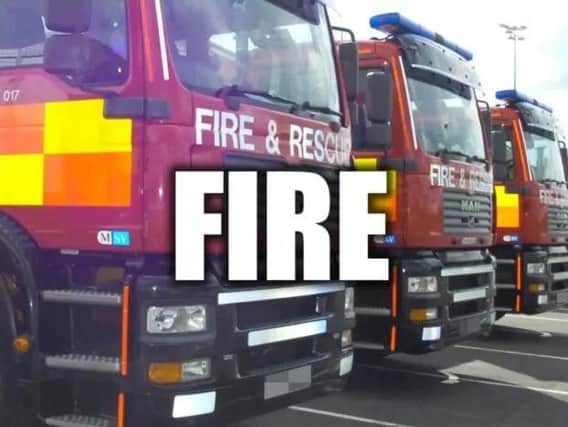Firefighters attended a fire at a Gainsborough property on Sunday night