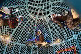 Globe of Death at Cirque Berserk. Copyright Piet-Hein Out.