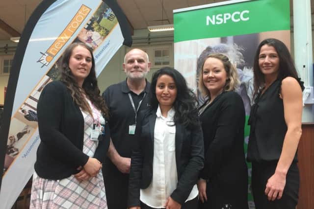 New Roots Specialist Childrens Support Worker Terri Dickenson, North Notts College Learning Support Co-ordinator Govan Mears, NSPCC Midlands Campaigns Manager Ally Sultana, North Notts College Learning Support Assessor Amy Snowden, Retford Oaks Academy Associate Principal Gemma Murphy