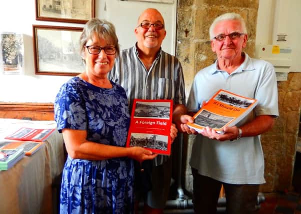 Author David Seymour (centre) with two of the first readers to buy signed copies, Sandra and Michael Butler.