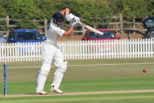 Jack Timby on his way to a magnificent 124 for Lincolnshire against Northumberland.