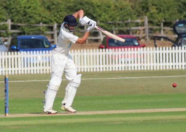Jack Timby on his way to a magnificent 124 for Lincolnshire against Northumberland.