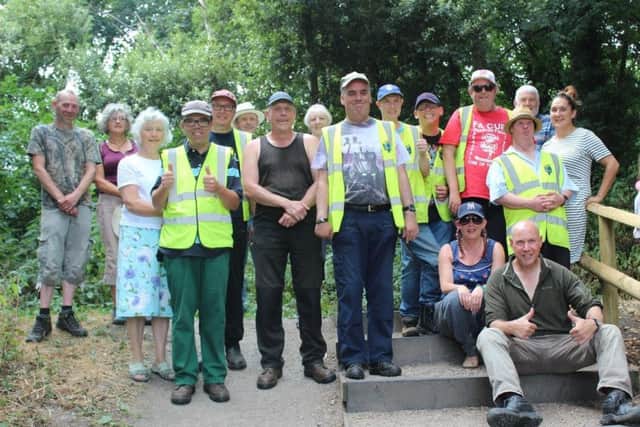 Volunteers from the Mercer Wood Community Group have installed handrails on the footpaths and steps at Mercer Wood.