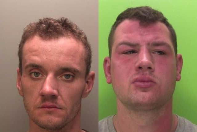 Lukasz Orywal (left) and Andrew Hurns were jailed for three years and nine months after admitting causing death by dangerous driving.