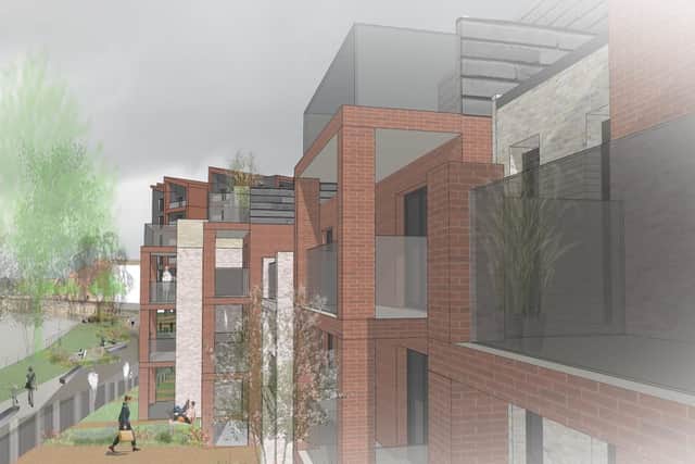An artist impression of the Gainsborough Riverside development.