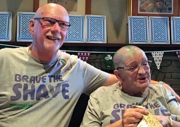 Roy Strangeway and Doreen Roberts took on a brave the shave challenge for Macmillan