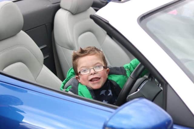 Jacob White from Maltby experiences a Supercar at Bluebell Wood