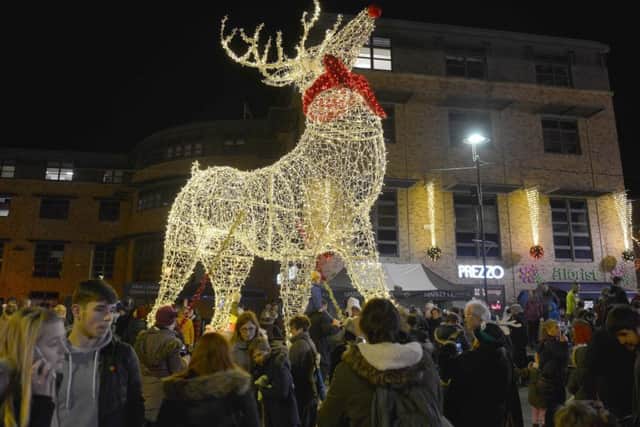 Large crowds at the Christmas lights switch-on in Gainsborough last year.