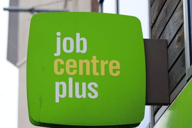 STOCK: job centre plus sign.