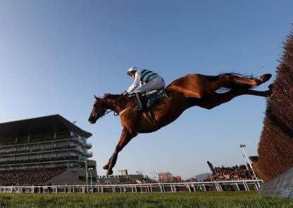 Baron Alco, on his way to victory in the big race of the weekend, the BetVictor Gold Cup.