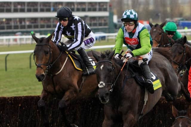 The mighty Denman (right), who won the Hennessy Gold Cup twice.