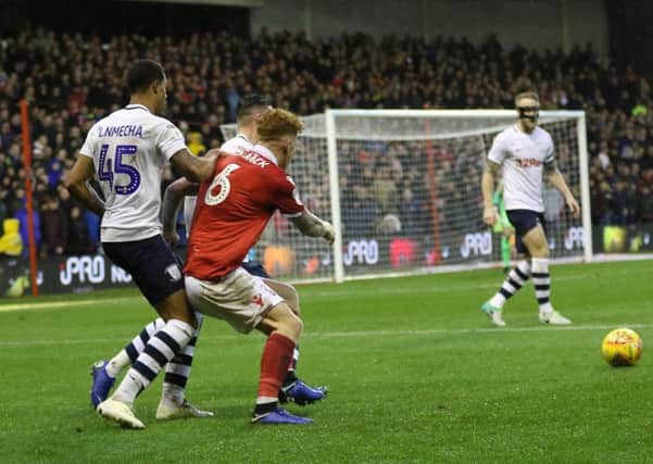Nottingham Forest lost ground after a 1-0 defeat to Preston.