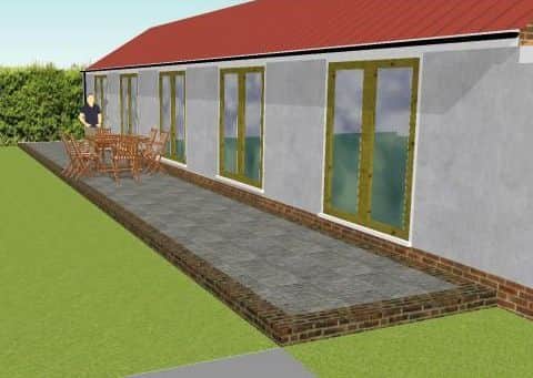 An artist's impression of the cottages