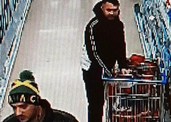 Police would like to speak to the two men pictured in connection with the incident