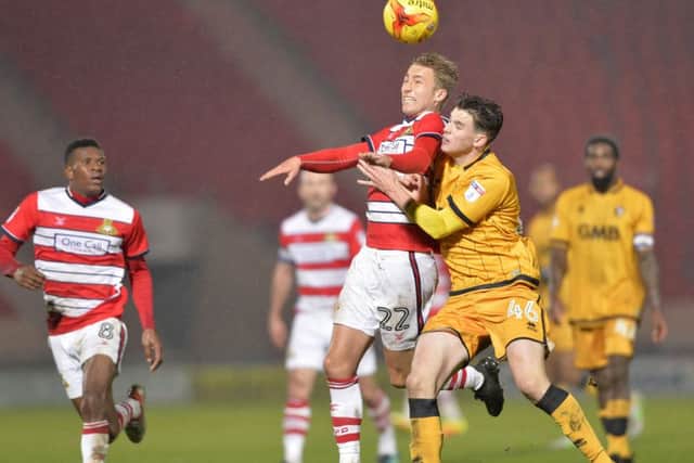 New signing Will Longbottom, who created Gainsborough Trinitys goal on Saturday. (PHOTO BY: Bruce Rollinson)