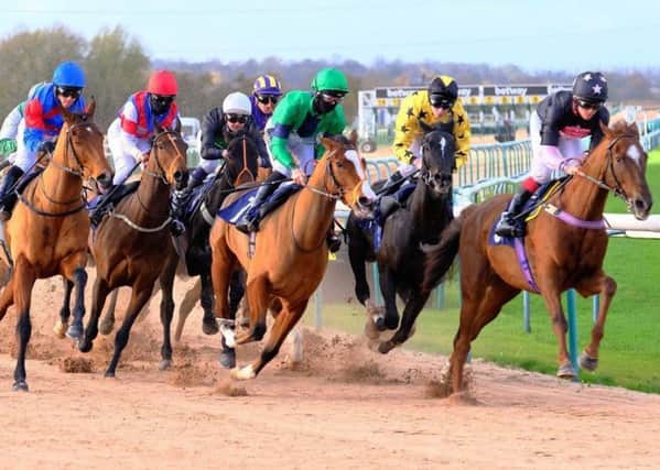 Racing at Southwell racecourse