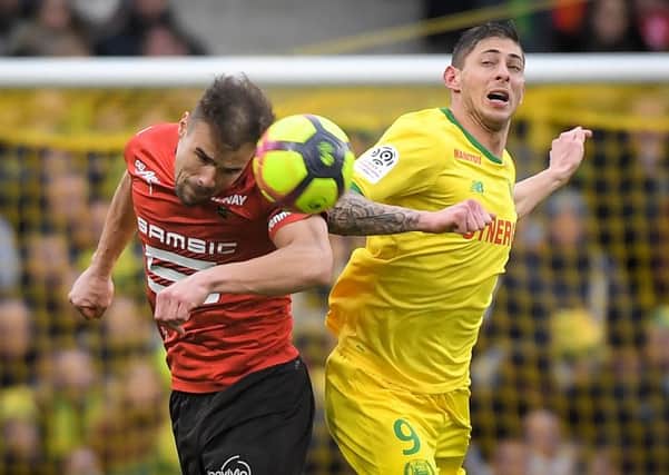 The whereabouts of Cardiff's Argentinian forward Emiliano Sala is currently unknown.  LOIC VENANCE/AFP/Getty Images)