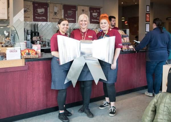 Costa Coffee, which is located in the landscaped piazza area at Marshalls Yard, has unveiled its new look.
