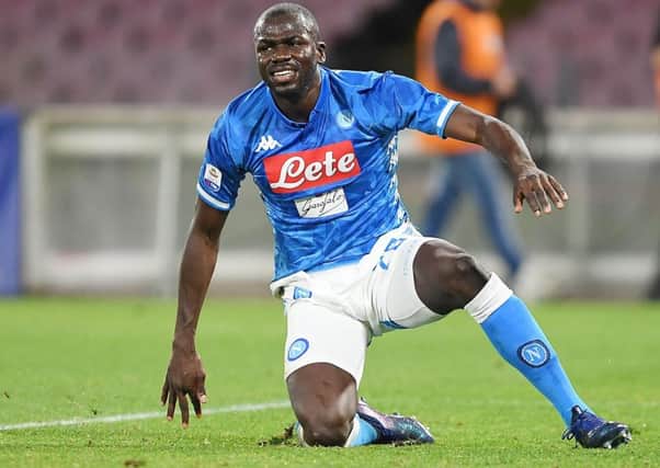 Napoli's Kalidou Koulibaly is a target of Manchester United. (Photo by Francesco Pecoraro/Getty Images)