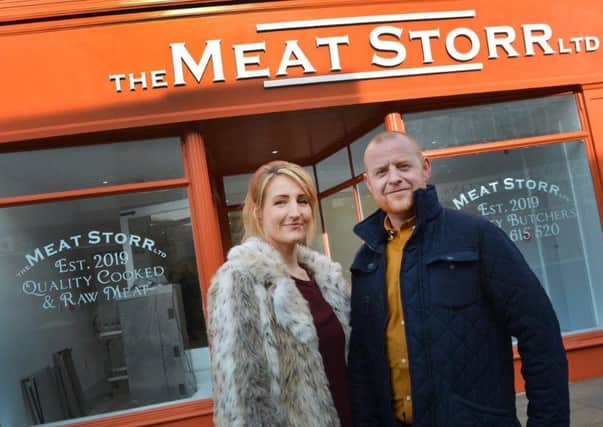Natalie Powell and Michael Storr, the owners of The Meat Storr in Gainsborough.