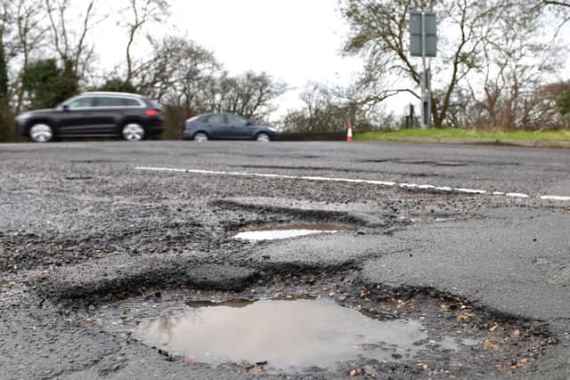 The kind of potholes that infuriate motorists.