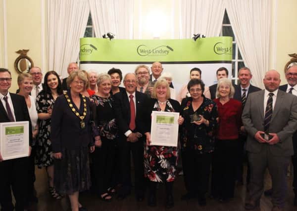 Many of the winners and runners-up at the West Lindsey District Council community awards.