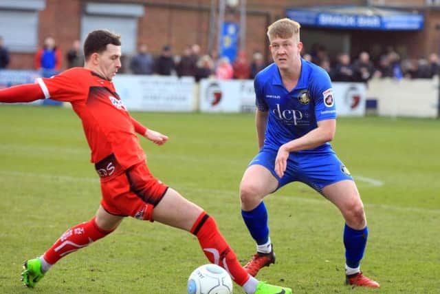 Tom Davie, who is back at Gainsborough Trinity after being released last season.