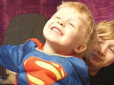 Asher, four, from Gainsborough, as Superman