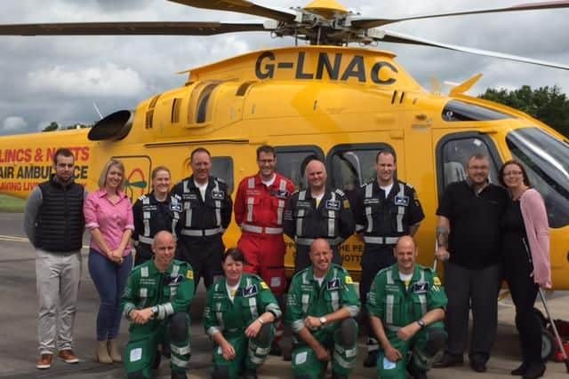 Crew and patients.