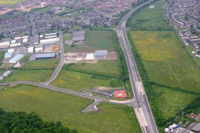 An aerial view of the site at Somerby Park in Gainsborough.