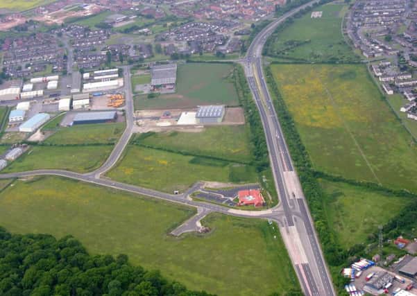 An aerial view of the site at Somerby Park in Gainsborough.