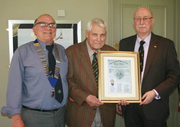 Celebrating 50 years of North Notts Lions in Gainsborough are, from left: Mel Blacknell (president), John Simpson )founder member) and Barry Cooper (vice-president). Photo: Barry Cooper.
