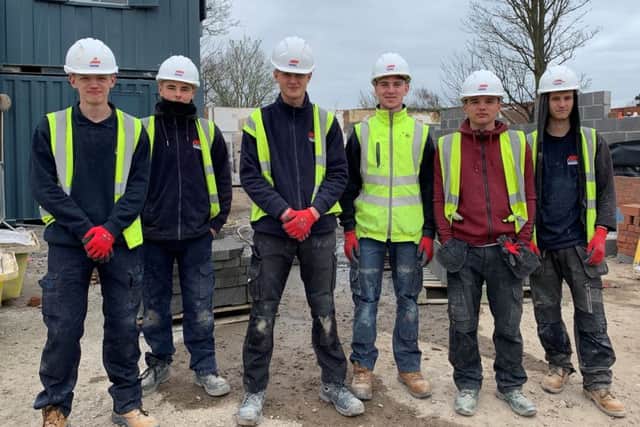 Six apprentices from Gainsborough are gaining valuable hands-on experience, building new affordable retirement living apartments in the town.