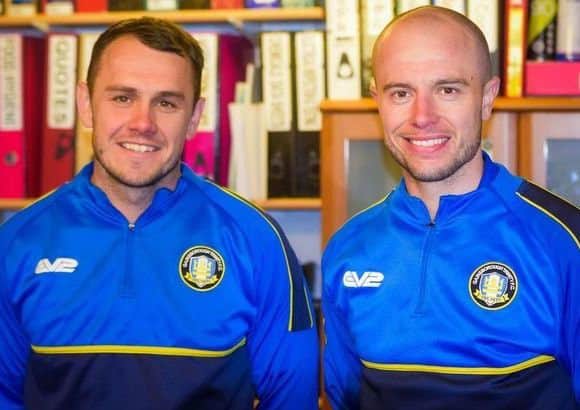 Liam King and Ross Hannah, who have been appointed permanent managers of Gainsborough Trinity.