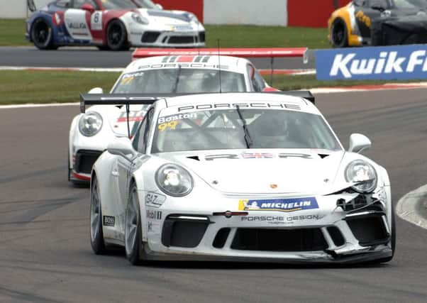 Rob Boston in action at Donington Park in the Porsche Carrera Cup GB. (PHOTO BY: David Holland Photography)