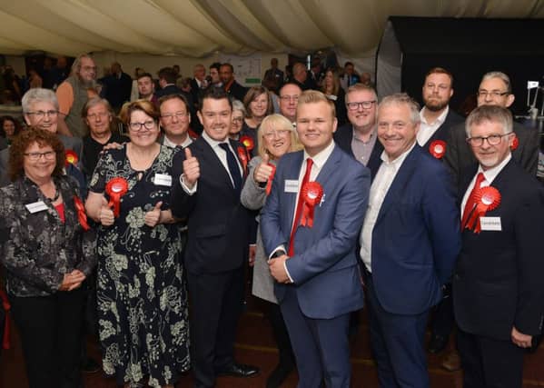 Bassetlaw Election Count 2019, Jack Bowker celebrates his ward win