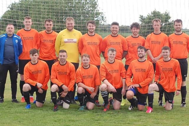 The current Scotter United team who were crowned league champions.