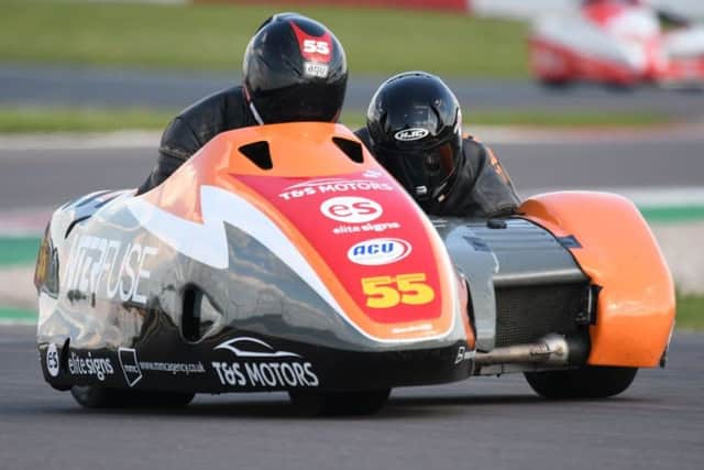 The Staintons in action at Donington Park. (PHOTO BY: Sid Diggins)