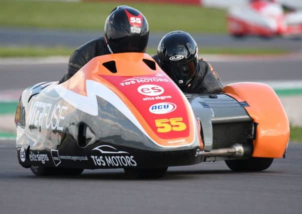 The Staintons in action at Donington Park. (PHOTO BY: Sid Diggins)