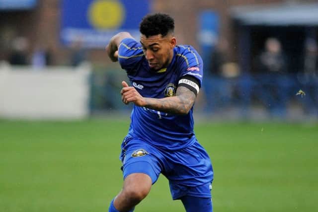 Gainsborough Trinity FC v Whitton Albion, pictured is Shane Clarke