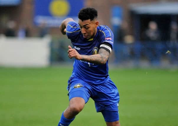 Gainsborough Trinity FC v Whitton Albion, pictured is Shane Clarke