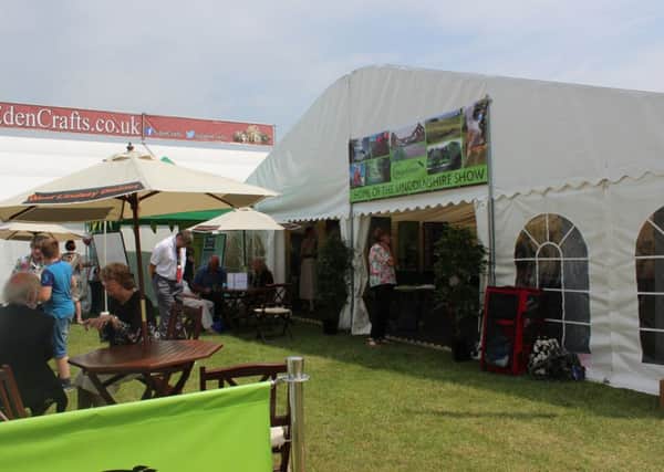 The West Lindsey District Council marquee at the Lincolnshire Show.