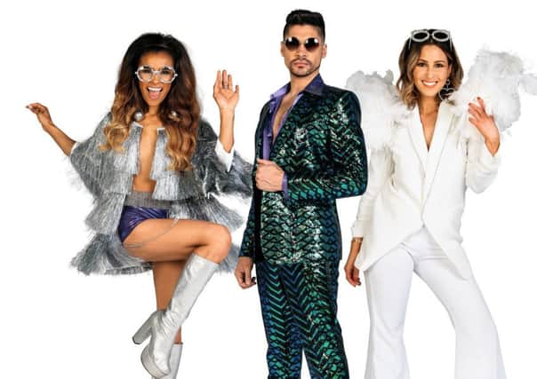 Melody Thornton, Louis Smith and Rachel Stevens in Rip It Up The 70s.