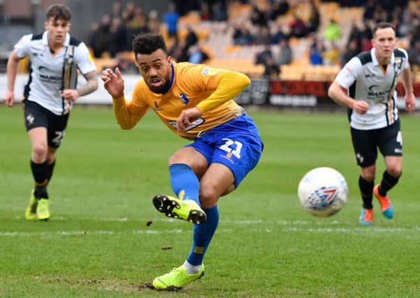 Former Mansfield Town striker Nicky Ajose, who is considering offers from several clubs after his release by Charlton Athletic. (PHOTO BY: Steve Flynn/AHPIX.com)