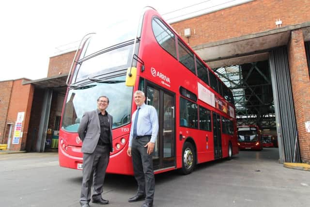 Carlos Vicente with Stephen Bond from Arriva London.