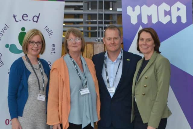 Gail Jackson - CEO Community Lincs; Lorraine Bellis  Chair of the Board of Trustees at Community Lincs; Ian Sackree  Chairman of YMCA Lincolnshire; and Caroline Killeavy, CEO YMCA Lincolnshire.