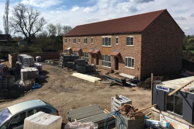The homes under development.